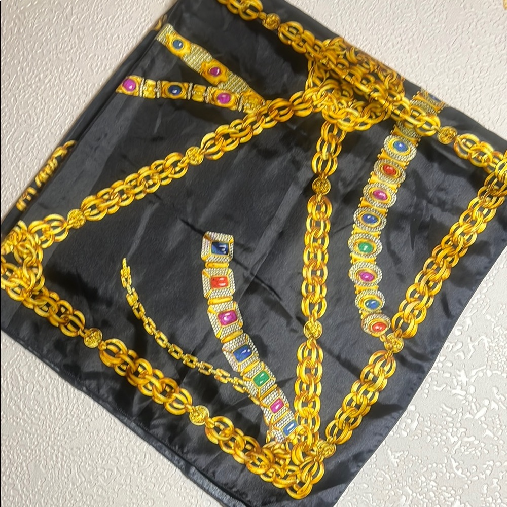 Elegant Black and Gold Scarf
